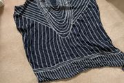 Silk black and white scarf