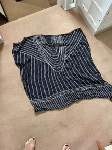 Silk black and white scarf