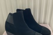 ankle size 39 black suede wedge comfortable boots