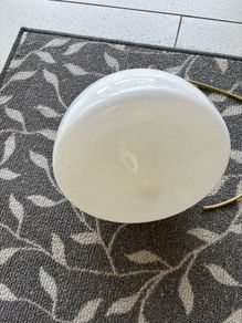 Milk Glass Hanging Lamp
