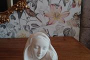 Vintage Hand Cast Chalk Ware Mary &amp; Child.