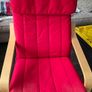 armchair  red / cream Image 4