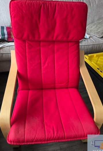 armchair  red / cream