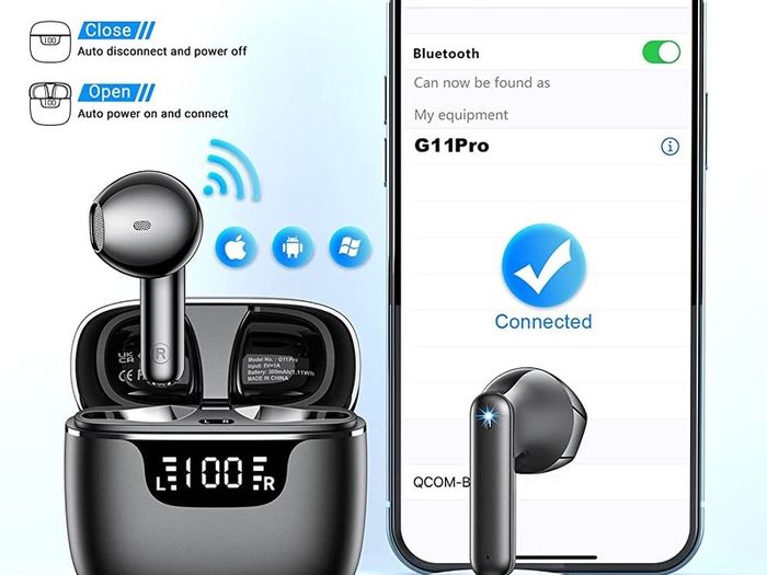 Earbuds,Wireless Headphones Bluetooth 5.3 Earphones with 4 ENC Noise Cancelling Mic 2023 Upgrade wireless Earbuds (FREE SHIPPING)