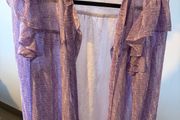 DKNY Lilac Printed Blouse Size Large Excellent Condition