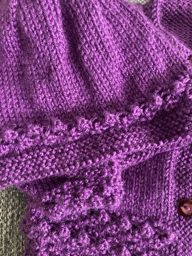 Plum cardigan and hat 6to 9 mths