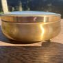 Vintage  1970s Brass Trinket Box with Footed Elegance with Enchanting Winter Scene Lid Image 3