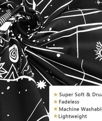 FREE EXPRESS SHIPPING Tapestry for Bedroom Aesthetic, Sun Moon Star Large Astrology Wall Hanging, Black White Psychedelic Room Decorations, Mystic Wall