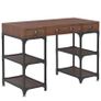 Desk with 3 Drawers 110x50x78 cm Solid Fir Wood Image 5