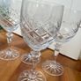 4 Cut Glass Red Wine Goblets Image 4