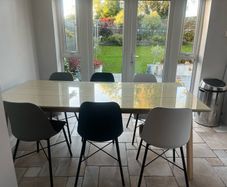 Dining table & six chairs