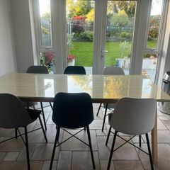 Dining table & six chairs