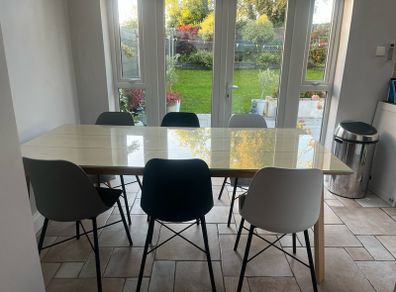 Dining table & six chairs