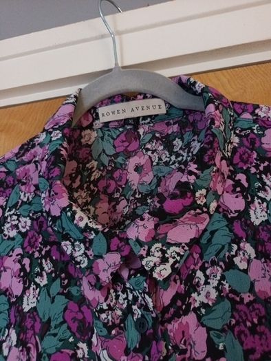 Rowen Avenue Floral Shirt  Dress.  S. XL- 16