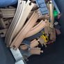 Wooden train electric trains wooden tracks bridges Image 6