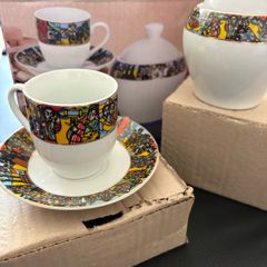 14-piece Ethiopian Art ("Saba Edition") coffee cup set