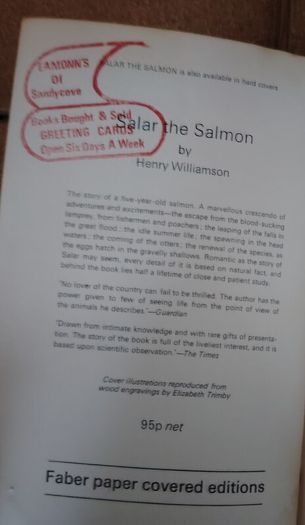 Salar the Salmon (1972 Faber Paperback) - Illustrated by C.F. Tunnicliffe