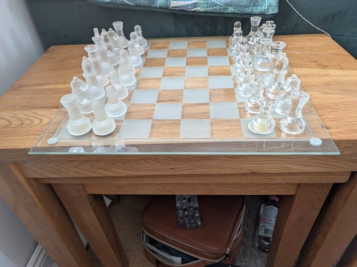Glass chess set