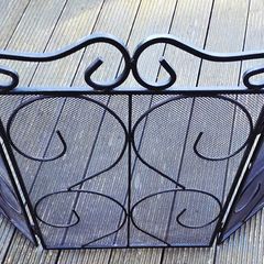 Fire Vida Tapton 3 Panel Fire Guard Black