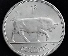 Ireland - 1964 - Irish 1s - Shilling - Bull - KM.14a - High Grade - [2689]