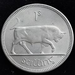 Ireland - 1964 - Irish 1s - Shilling - Bull - KM.14a - High Grade - [2689]