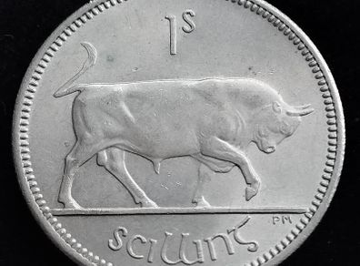 Ireland - 1964 - Irish 1s - Shilling - Bull - KM.14a - High Grade - [2689]