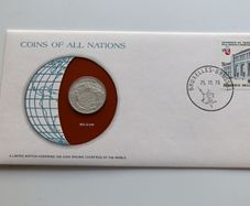 Belgium 1976 Vintage Coin Stamp cover BUNC