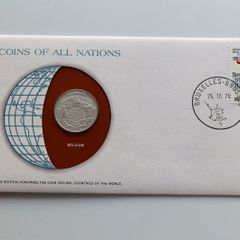 Belgium 1976 Vintage Coin Stamp cover BUNC