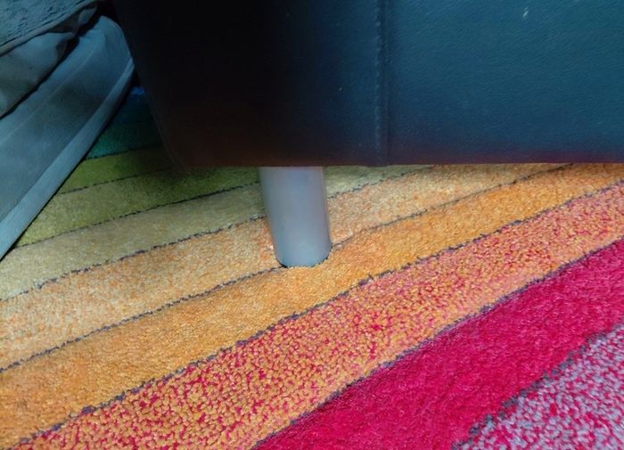 Small leatherette sofa
