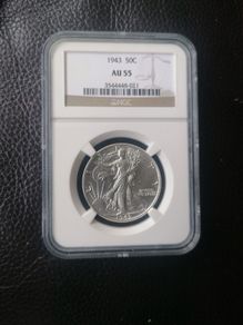 1943 Usa Silver Half Dollar Coin