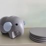 Wooden Elephant Coaster Holder Image 2