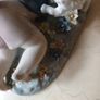 Ashford  Collection  Porcelain  "Girl, Butterfly & Cat" Image 3