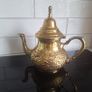 Teapot & Glass Set - Authentic Moroccan Solid Brass Image 3