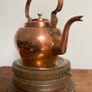 French solid copper kettle and warmer stand Image 2