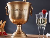 Champagne Cooler Gold or silver  28.5 x 37.5 x 28.5 cm Aluminium Solid Champagne Cooler Large Bottle Cooler Drinks Cooler Table Cooler for Champagne Wine Champagne