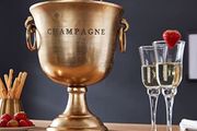Champagne Cooler Gold or silver  28.5 x 37.5 x 28.5 cm Aluminium Solid Champagne Cooler Large Bottle Cooler Drinks Cooler Table Cooler for Champagne Wine Champagne