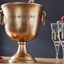 Champagne Cooler Gold or silver  28.5 x 37.5 x 28.5 cm Aluminium Solid Champagne Cooler Large Bottle Cooler Drinks Cooler Table Cooler for Champagne Wine Champagne Image 2