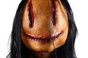 Halloween Mask for Adults, Realistic Horror Mask with Hair, Creepy Halloween Mask for Theme Party Cosplay