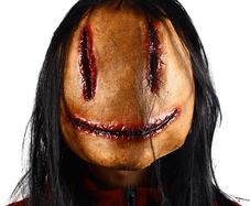 Halloween Mask for Adults, Realistic Horror Mask with Hair, Creepy Halloween Mask for Theme Party Cosplay