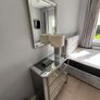 Mirrored 3-drawer chest with matching wall mirror Image 2