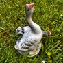 Mid-Century USSR Porcelain Sculpture Two Geese by Dmitry Gorlov Verbilki Export Mark DFZ Image 6