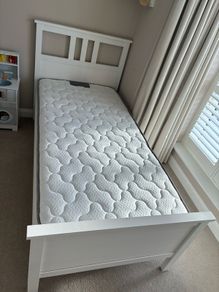 Single bed and mattress