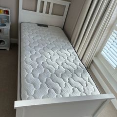Single bed and mattress