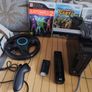 Nintendo Wii with steering wheel, HDMI adapter, 4 games Image 3