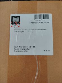 Fan oven motor