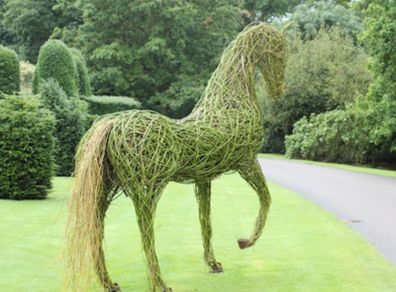 Willow products. Wicker sculptures. Handcrafted.