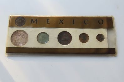 Mexico 1965 Set of 5 Coins Peso & Centavo Presentation Pack