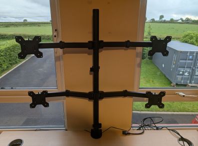 Quad Monitor Desk Mount