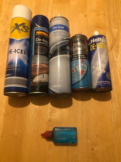 car de-icer spray