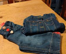Girls Denim Jacket and Jeans.